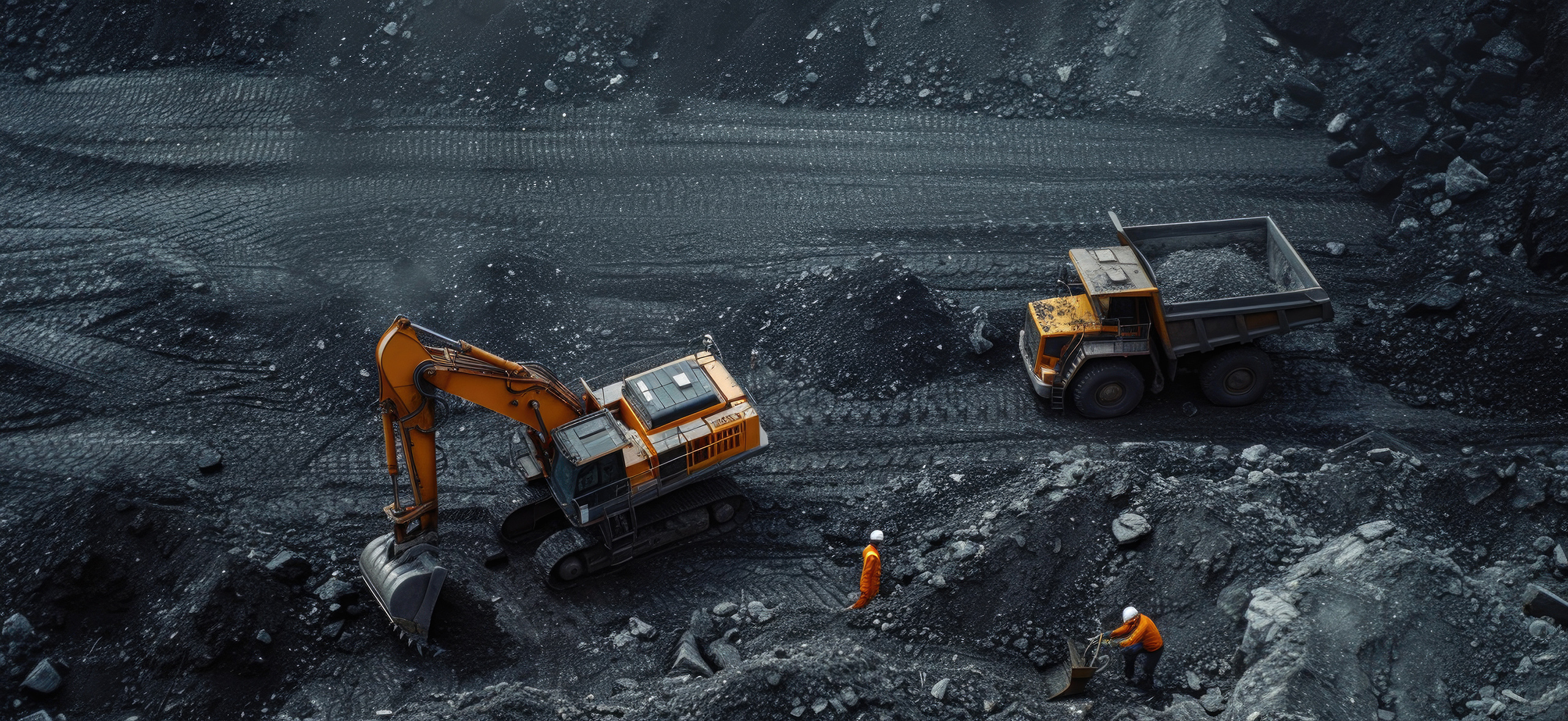 mining vehicles digging coal stock videos & royaltyfree footage, in the style of narrative-driven visual storytelling, earthy color palettes, light aquamarine and gray, fujifilm provia 400x, karencore, installation-based, queencore --ar 128:59 --v 6 Job ID: 6a781f6e-d982-4e1f-9721-a3db51fdcfcc